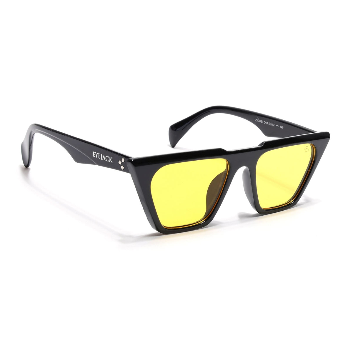 Eyejack Black Cateye Sunglasses for Men and Women - Style 1016 - view 2