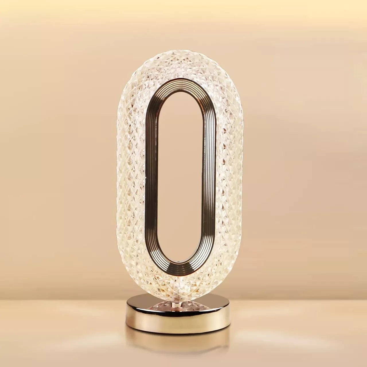Oval Crystal LED Lamp – Elegant Touch Night Light