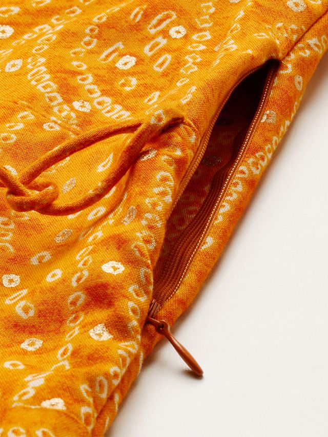 Bollywood Vogue Ready To Wear Yellow Printed Angarkha Gown