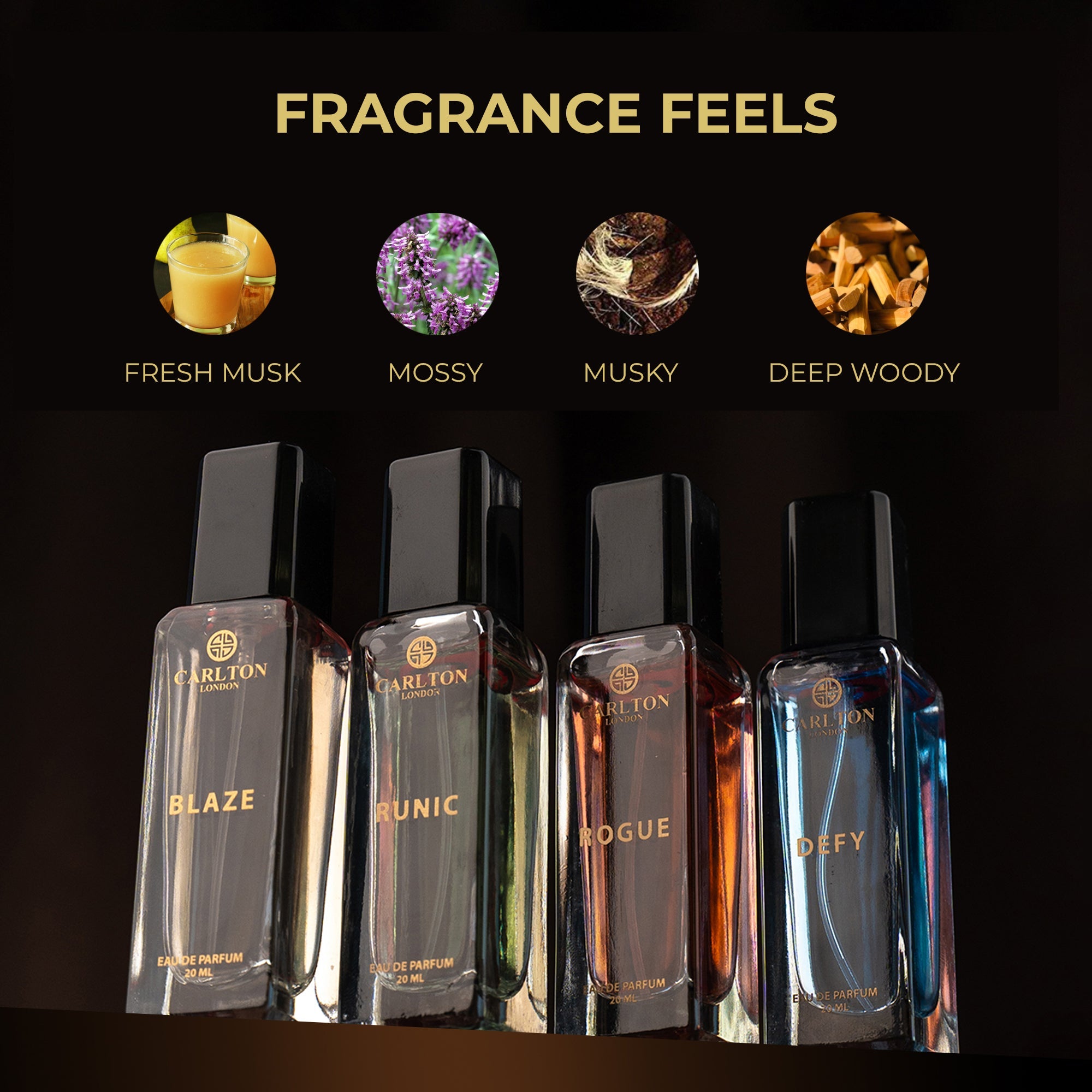 Iconic Mens Gift (Set of 4 EDP Perfumes) - 20 ml Each - CLPLG009