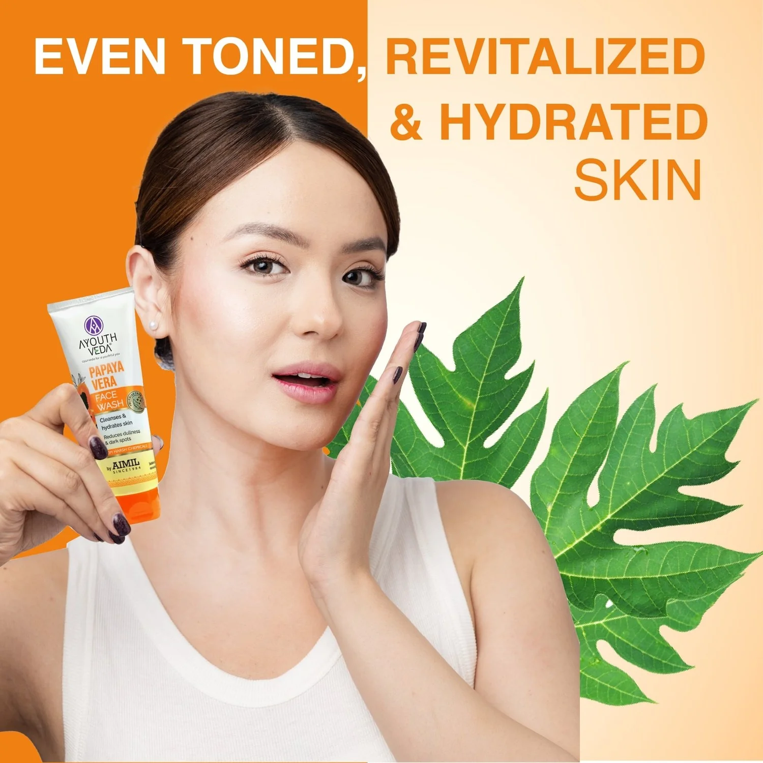 Ayouthveda Papaya Vera Face wash Pack of 3 (100 gm) Aimil Ayouthveda