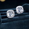 Silver Plated American Diamond Studded Stud Earrings