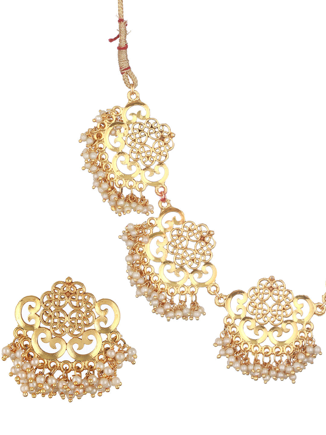 Jazz And Sizzle Gold-Plated Kundan Studded & Beaded Jewelry Set