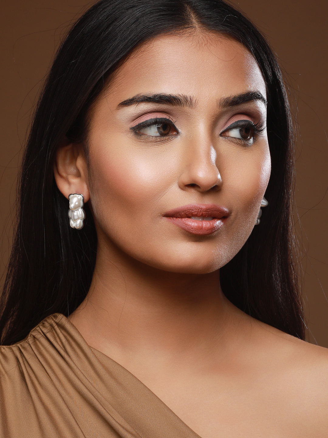 Silver-Plated Quirky Drop Earrings