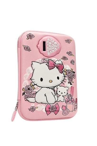 Cute Pink Cartoon EVA Pencil Box with Calculator with Zippered Hard Case Stationery Organizer for Kids JR Enterprise