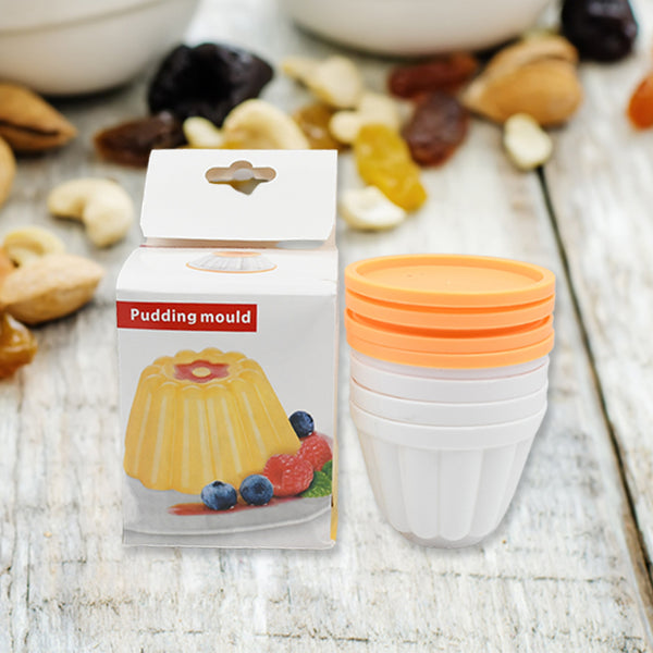 Pudding Molds Custard Mould Mould For Jelly Ice Creams Set Of 4 Cups With Lid