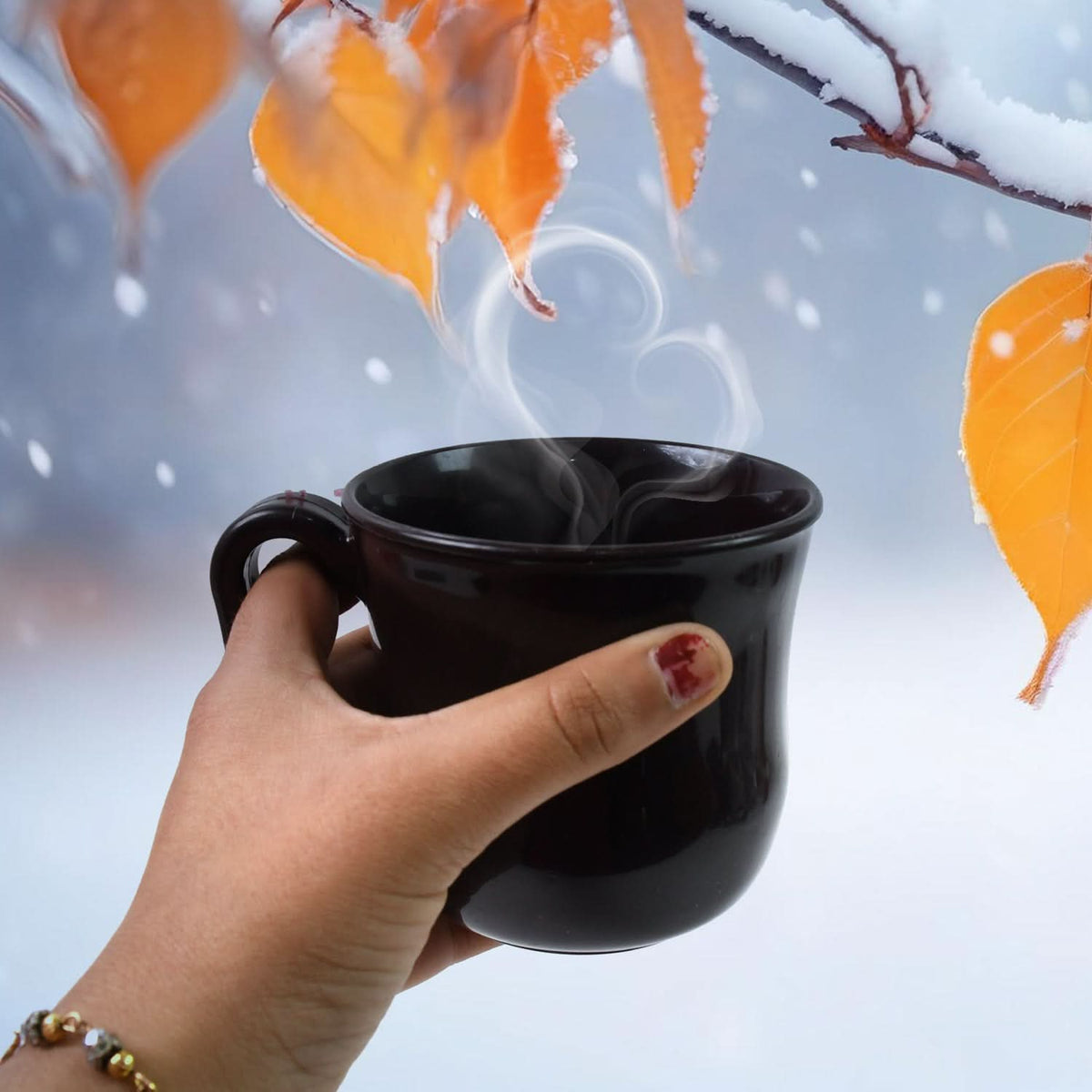Premium Plastic Coffee Tea Cups Mug With Handle (1 Pc With Color Box Mix Color) HP DD
