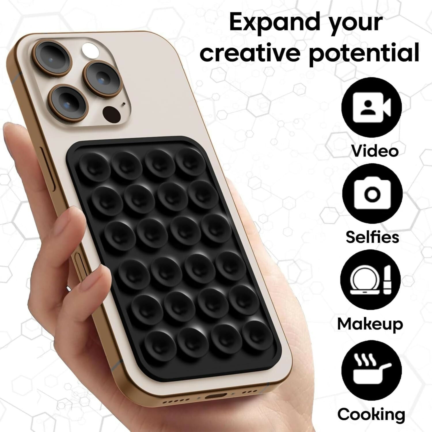 Sucky Multi Suction Mobile Mount Pad Non Slip Reusable Holder for Vertical and Horizontal Use JPS PRODUCTS (ACHSA)