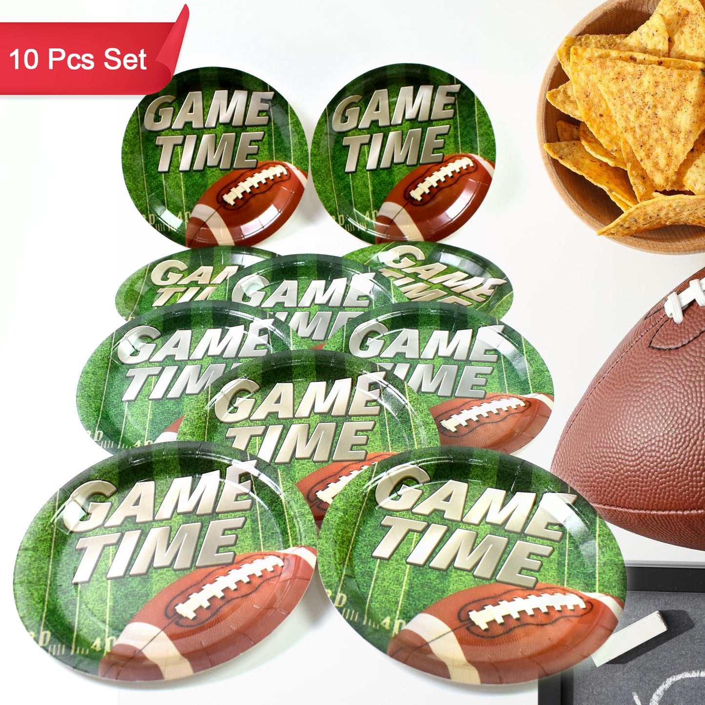 Round Plates Disposable Paper Plates Happy Birthday Gift (10 Pcs Set Mix Design)