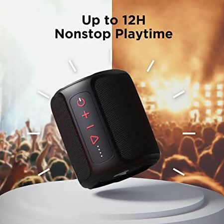BoAt Stone 358 Bluetooth Speaker with 10W Immersive Stereo, 12 Hours Music for Party Bash, Splash & Water Resistance
