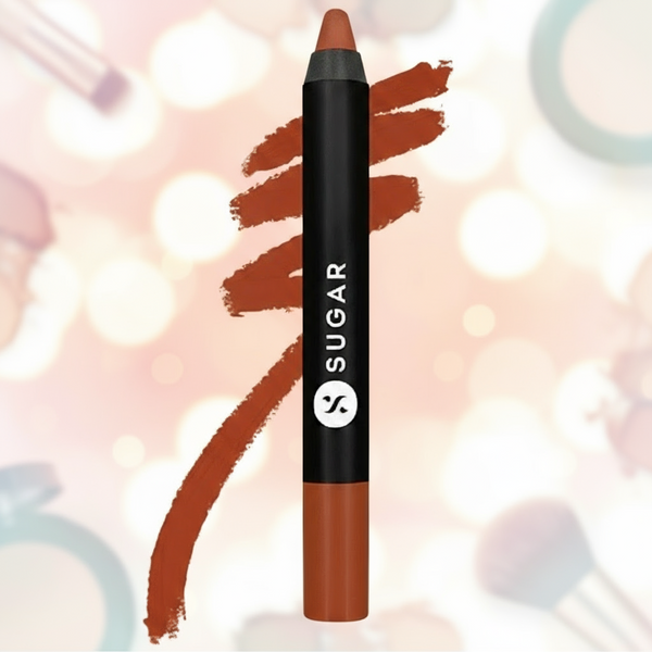 Sugar Cosmetics Matte As Hell Crayon Lipstick - Burnt Orange, Highly Pigmented, Long Lasting, 2.8 g 16 Claire Underwood