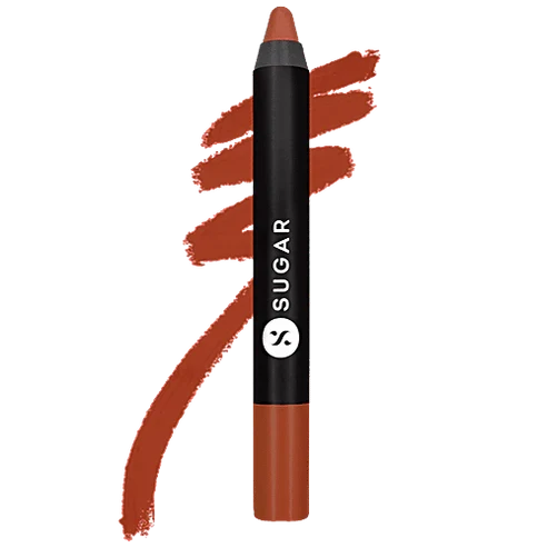 Sugar Cosmetics Matte As Hell Crayon Lipstick - Burnt Orange, Highly Pigmented, Long Lasting, 2.8 g 16 Claire Underwood