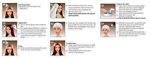 Vegetal Bio Hair Colour - Soft Black | 50g | Achieve Natural, Ammonia-Free Hair Color | PPD-Free, 100% Herbal Certified Organic for Men and Women | UV Protection and Luster Maintenance | Complete Kit