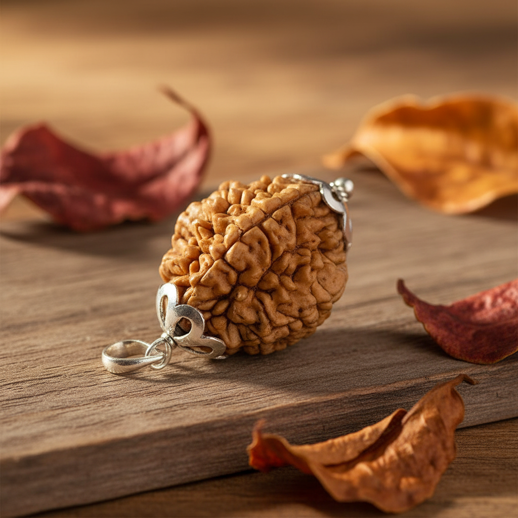 2 Mukhi Rudraksha Bead – Ardhanarishvara Blessing Sacred Natural Rudraksha