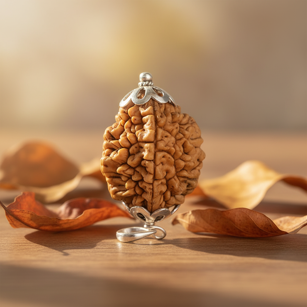 2 Mukhi Rudraksha Bead – Ardhanarishvara Blessing Sacred Natural Rudraksha