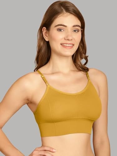 DAINTY Women's Gold Sports Bra – Free Size, Wire-Free Comfort (1PC) DaintyCLiQ