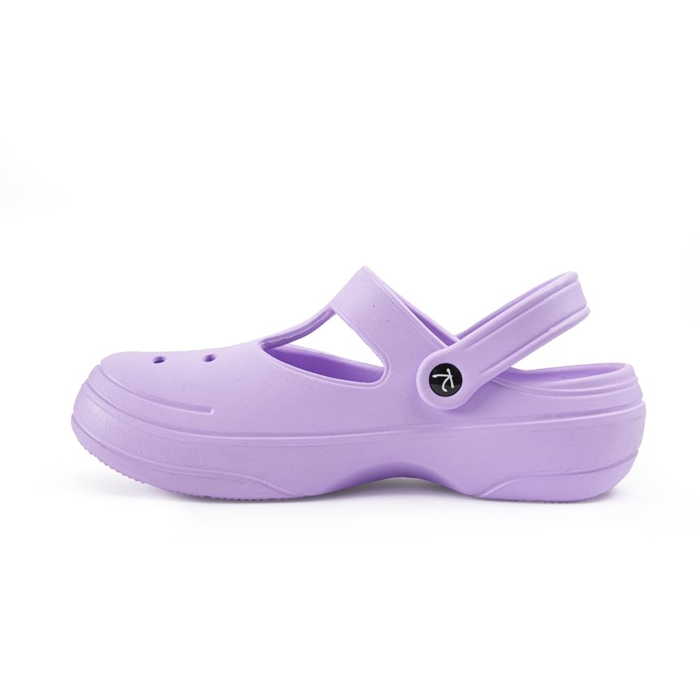 Indifeet Casual Waterproof Clog Shoes for Women - Purple - Image 1