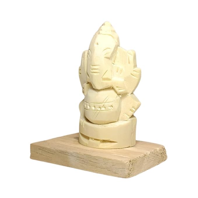 Natural Tella Jilledu Ganapathi - Swetharka Ganesh - Jilledu Ganapathi - Vallampuri Vinayakar - (Wood)