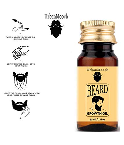 UrbanMooch Organic Beard Growth Oil & Mustache Growth Oil, 35Ml Lohiya Retails