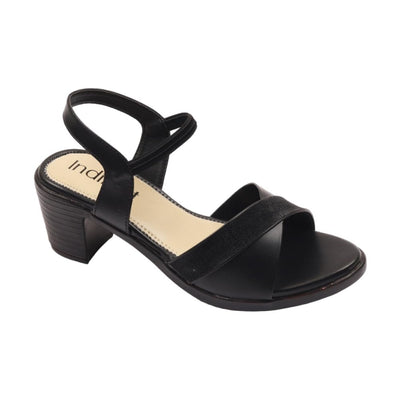 Indifeet Stylish Block Heel Party Wear Sandals - Black - Size 6