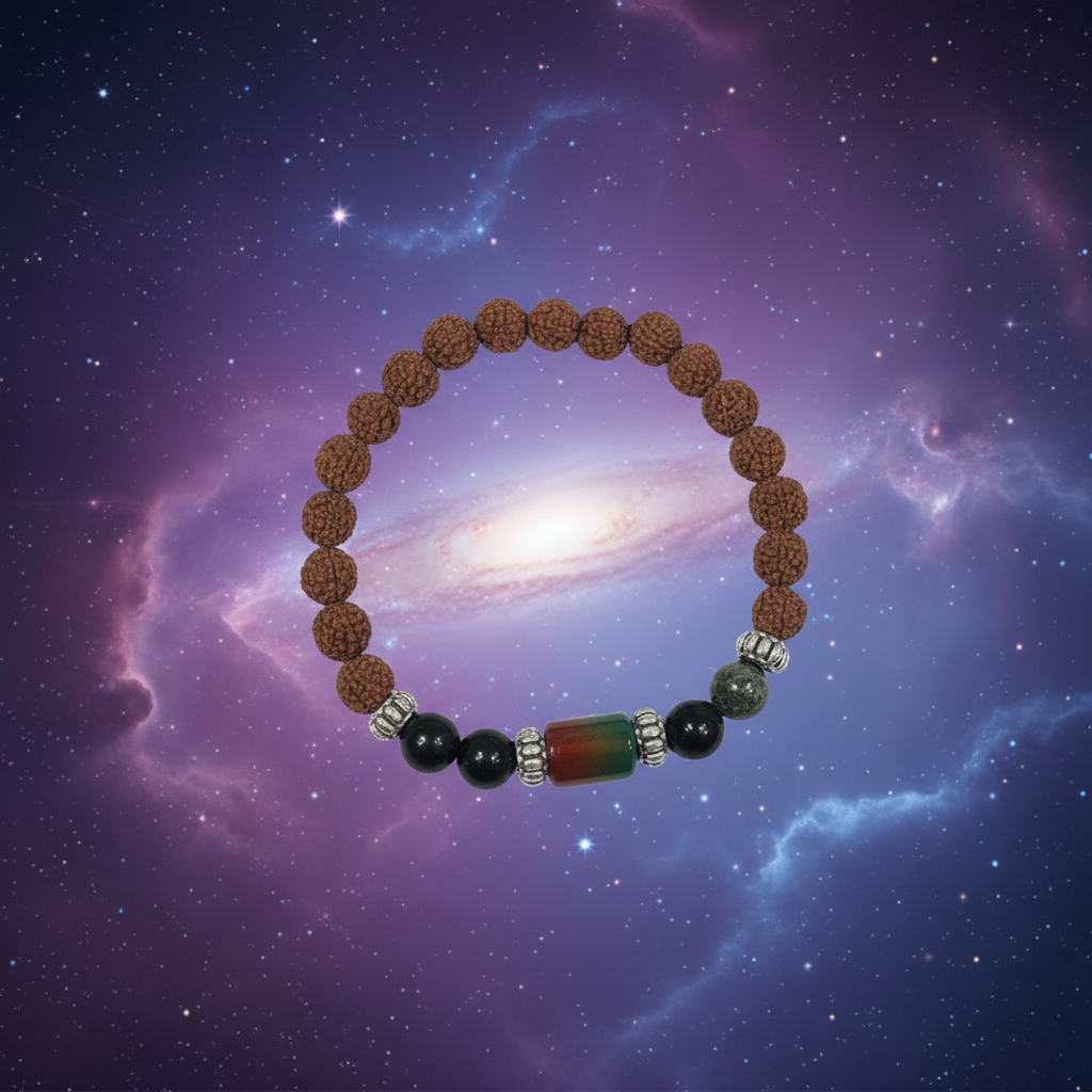 Virgo Rashi Rudraksha Bracelet (Kanya Rashi-కన్య రాశి) – Calm Mind, Protection & Positive Energy Band