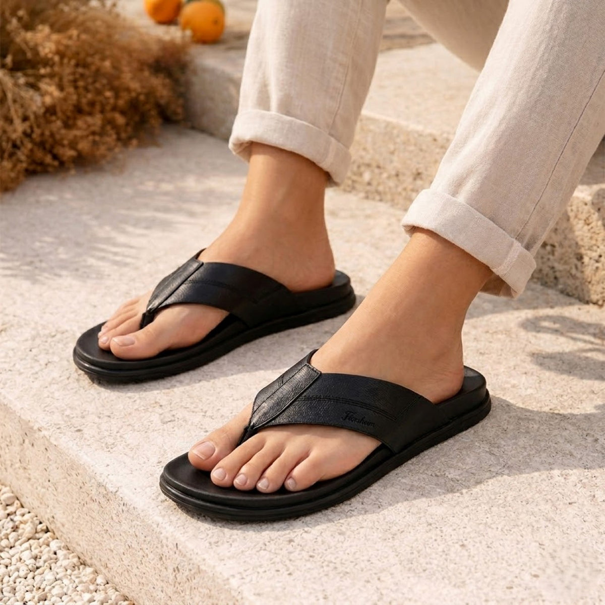 Florsheim Men Black Sandals - Rowley