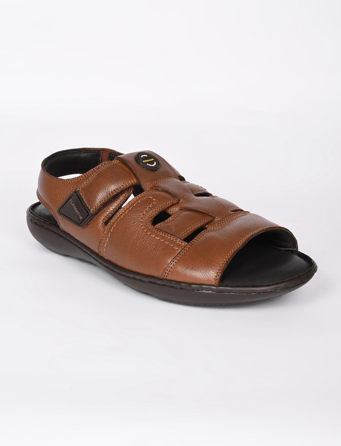 The Cobb Dark Tan Men Sandals Florsheim