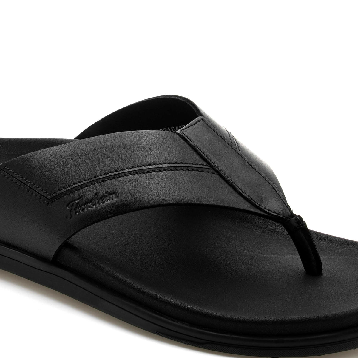 The Rowley Black Men Thong Slipper Florsheim