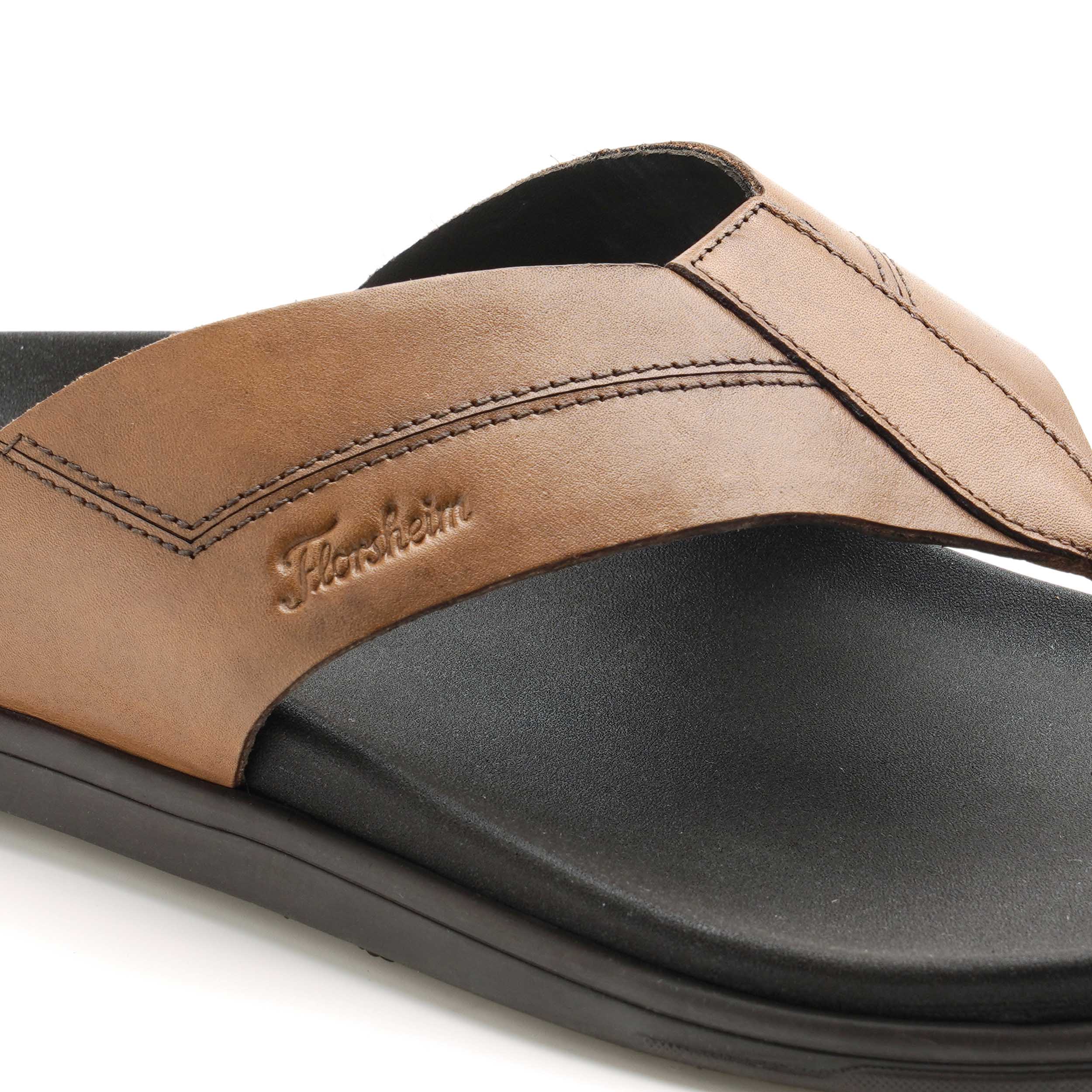 The Rowley Tan Men Thong Slipper Florsheim