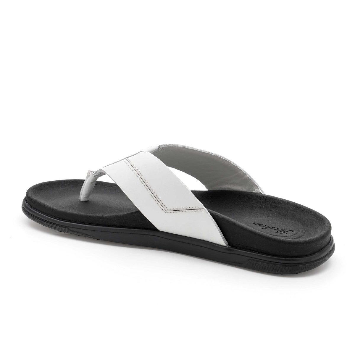 The Rowley White Men Thong Slipper Florsheim