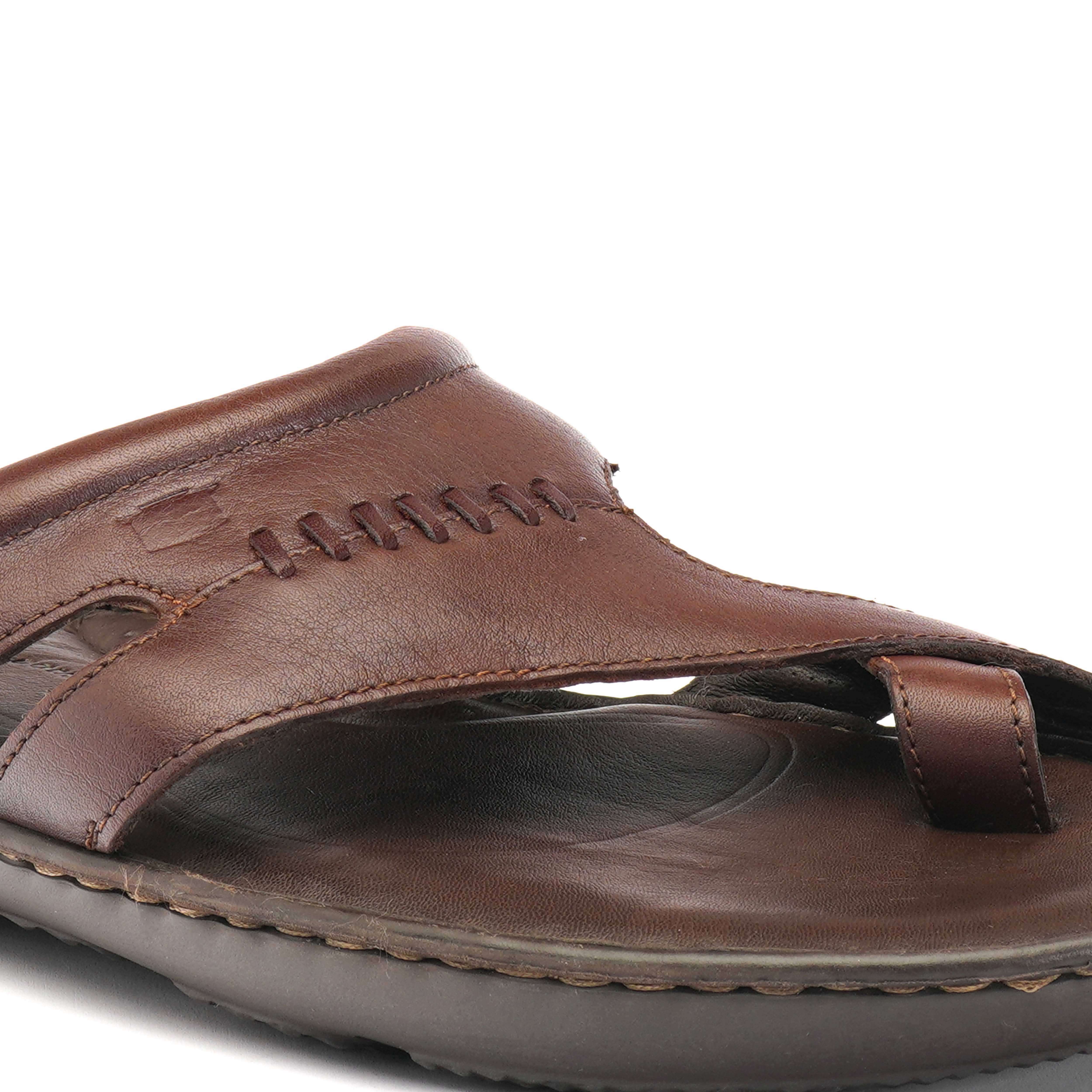 The Florish Tan Men Sandals Florsheim
