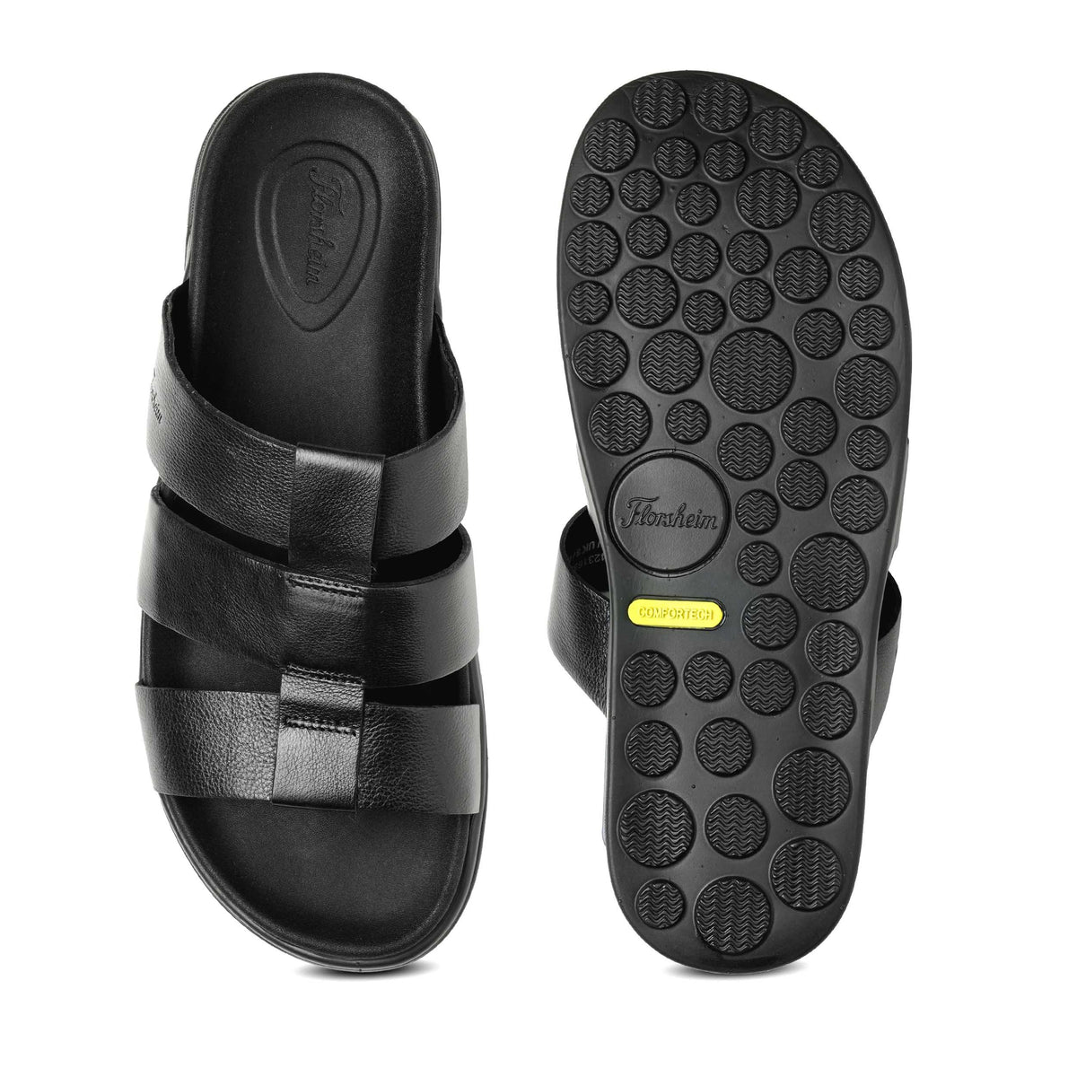 The Herred Black Men Slipper Florsheim