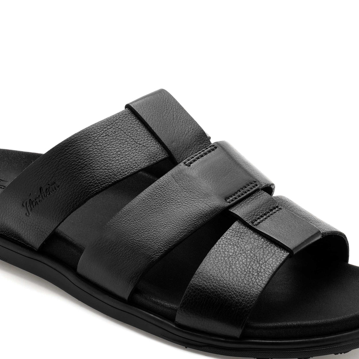 The Herred Black Men Slipper Florsheim