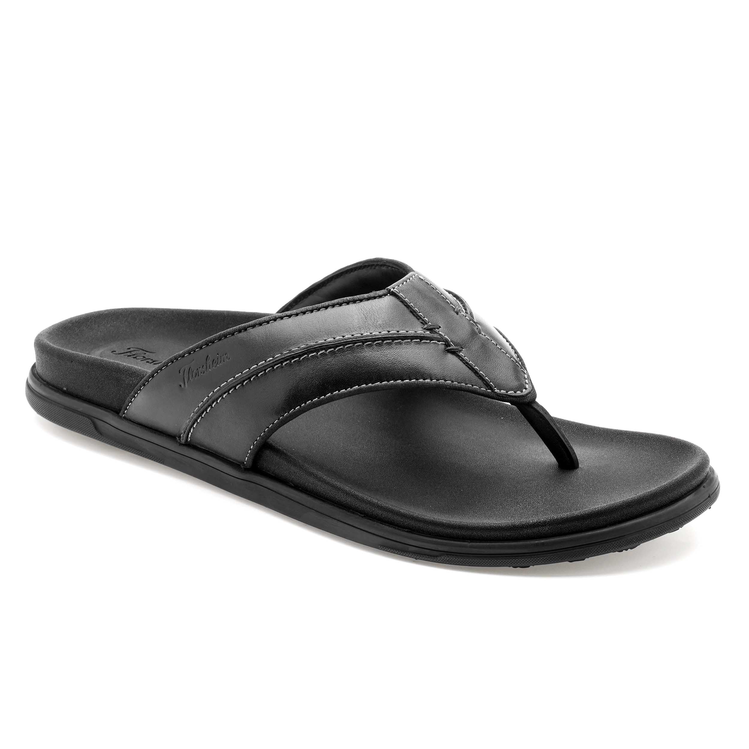 The Kriss Black Men Thong Slipper Florsheim