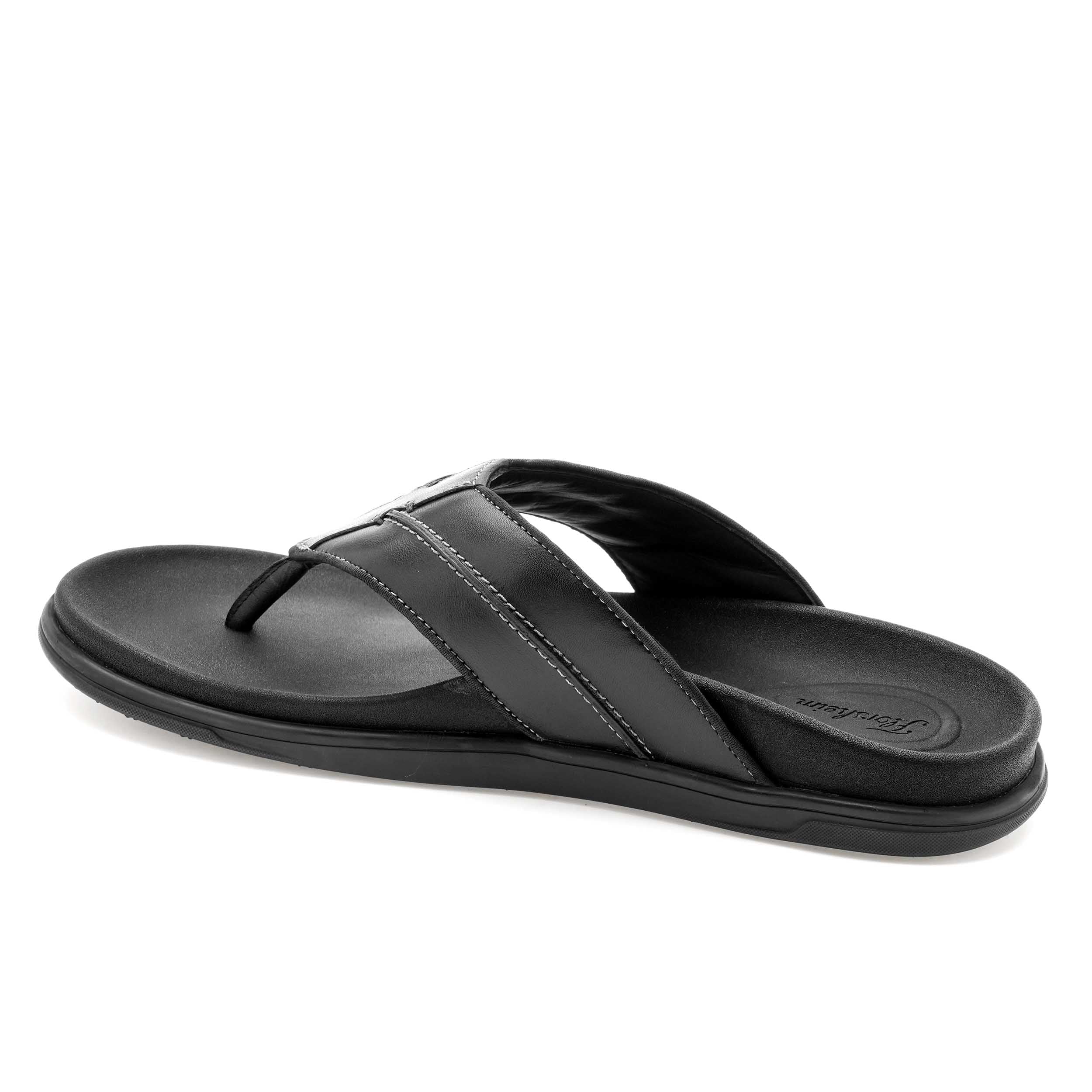 The Kriss Black Men Thong Slipper Florsheim