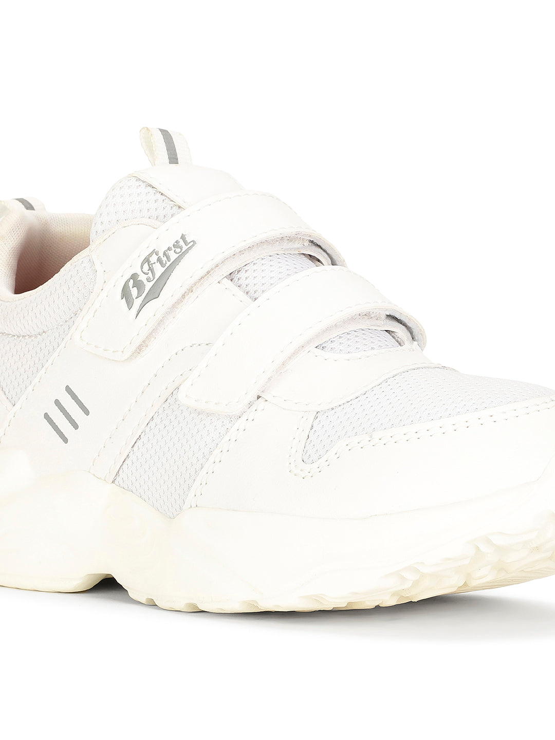 Bata Kids' Unisex White Velcro Oxford School Shoes - White