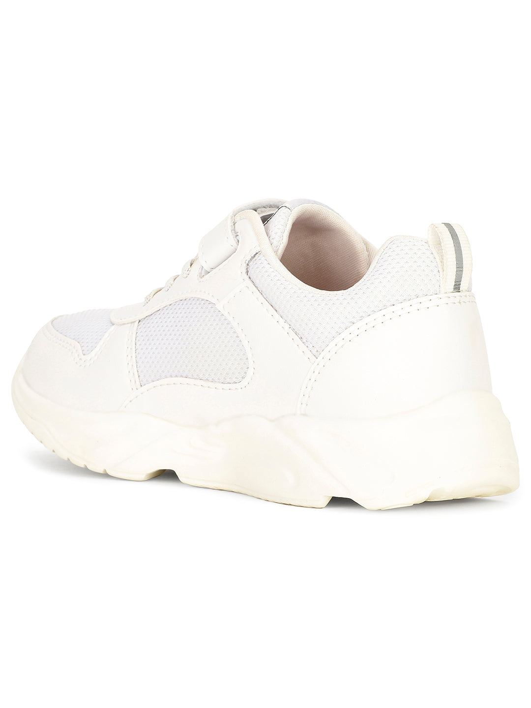 Bata Kids' Unisex White Velcro Oxford School Shoes - White