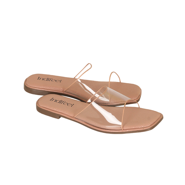 Indifeet Transparent Flat Sandals