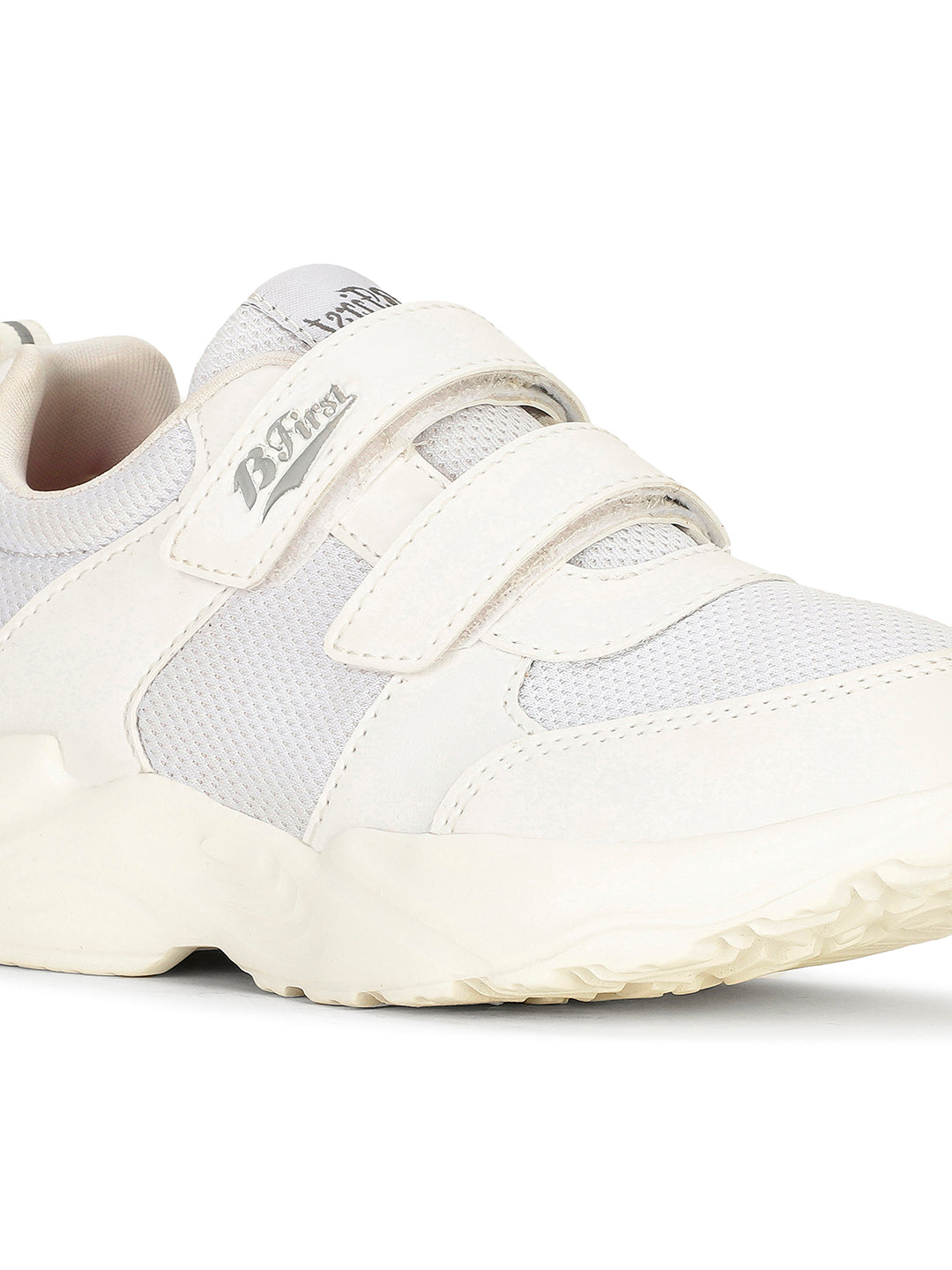Bata Kids' Unisex White Velcro School Shoes - White