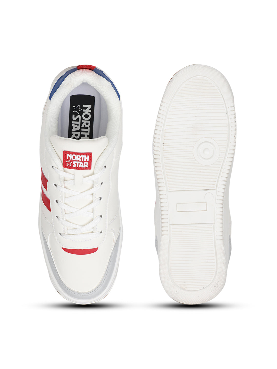 North Star Boy's White Casual Lace-up Sneakers - White - View 4