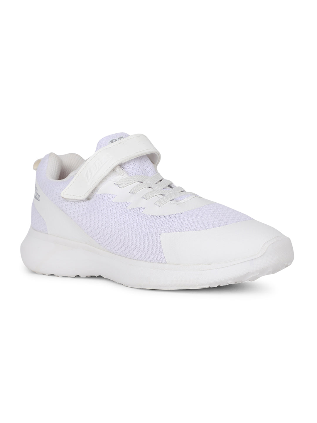 Bata Kids Unisex White Velcro Strap School Shoes - White - View 1