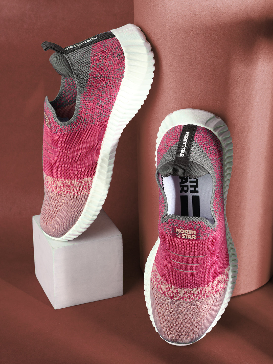 North Star Girl's Pink Casual Slip-on Shoes - Pink - View 6