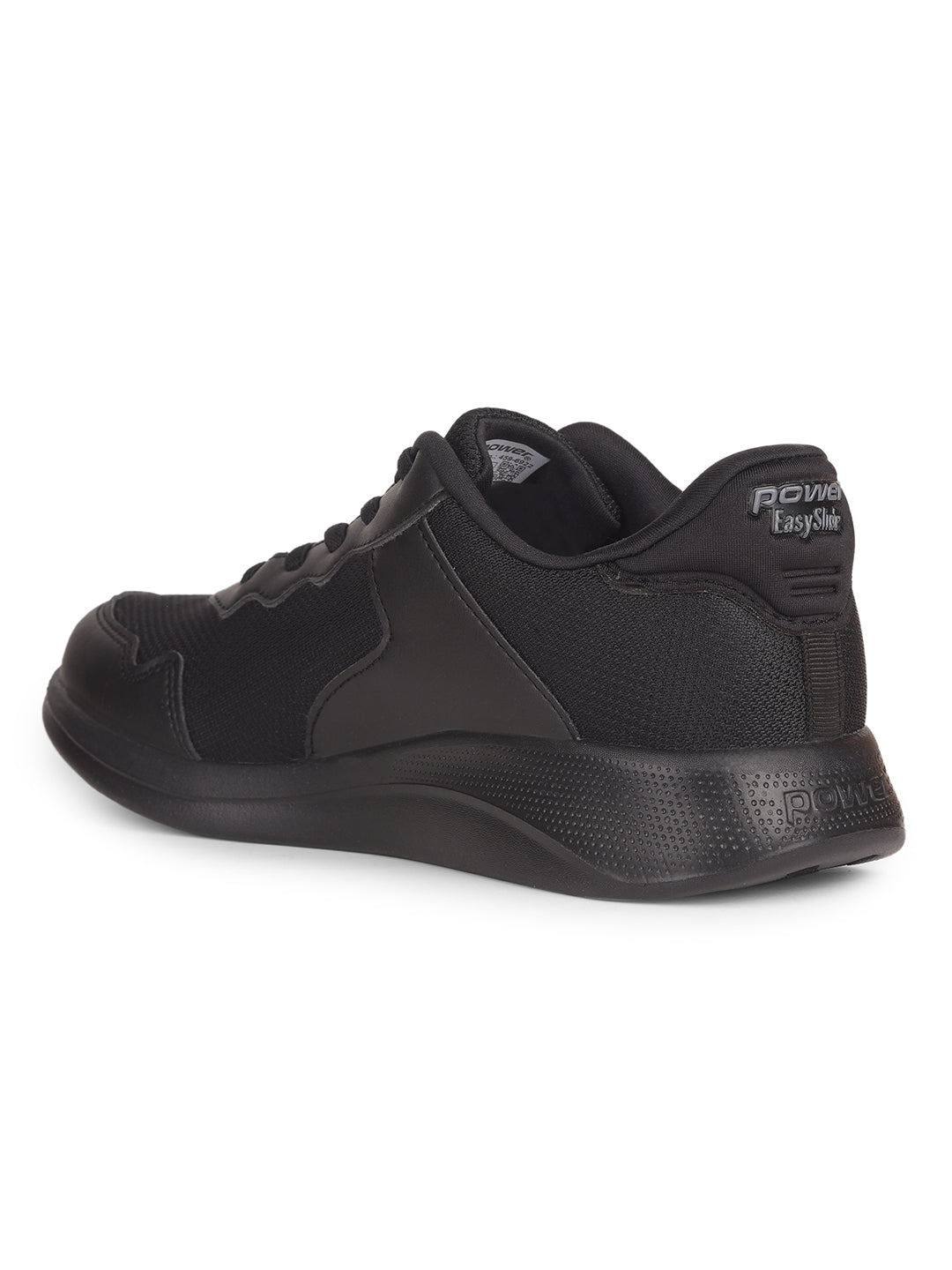 Power Boy's Black Lace-up Oxford Sports Shoes - Black - View 3
