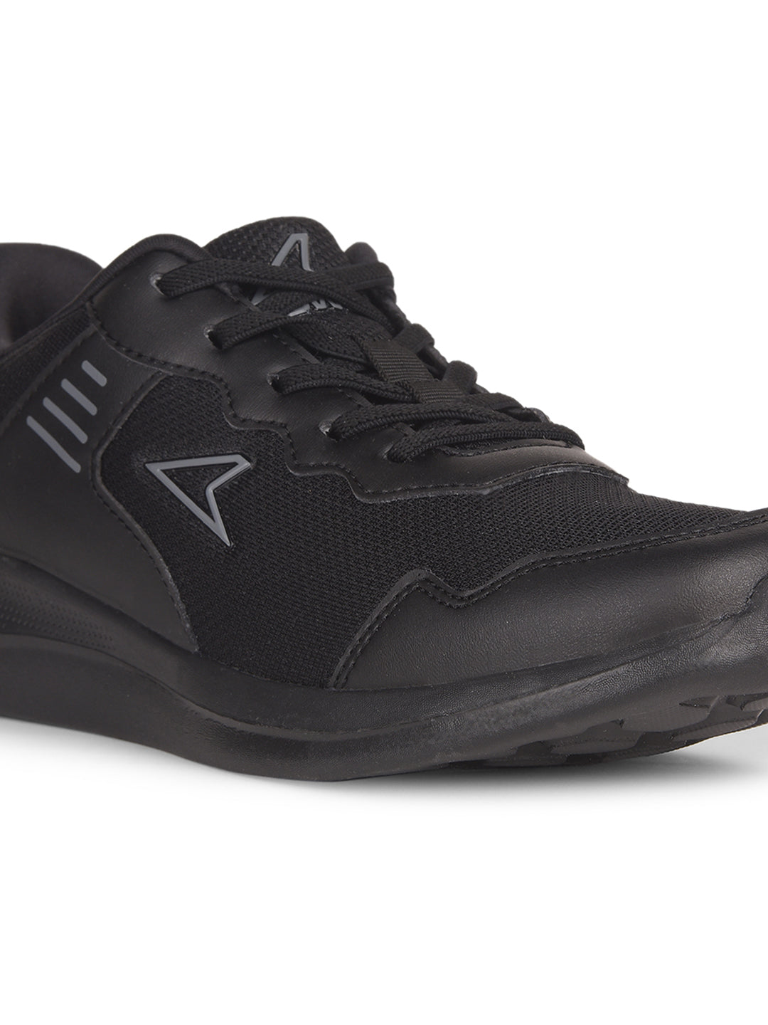 Power Boy's Black Lace-up Oxford Sports Shoes - Black - View 5