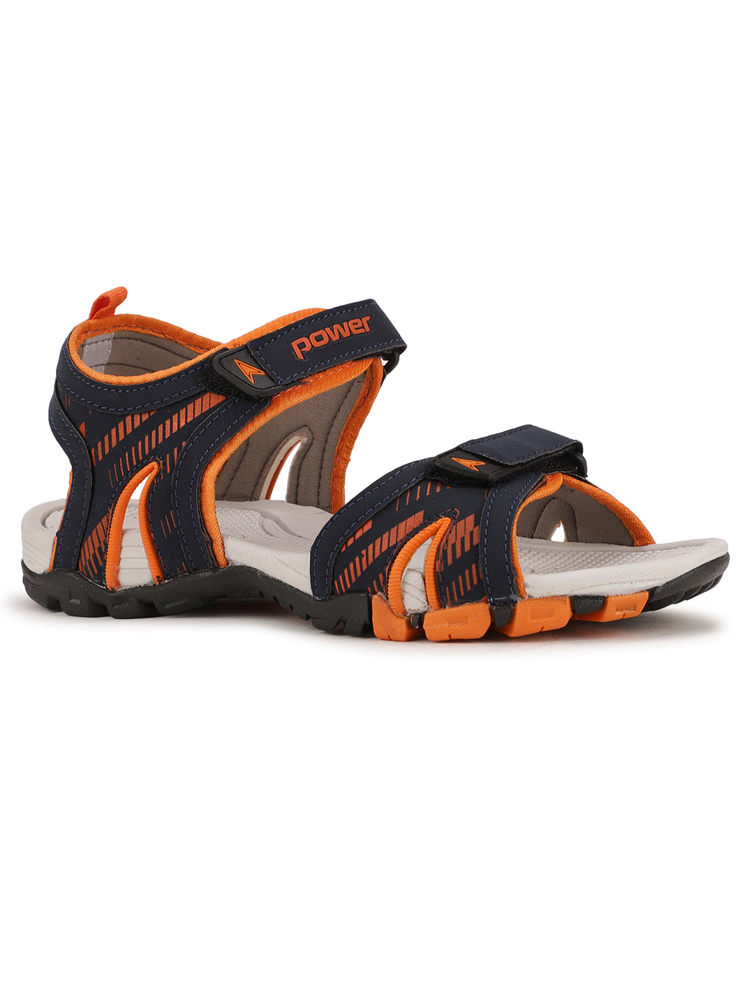 Power Boy's Yellow Velcro Strap Sporty Sandal - Yellow - View 1