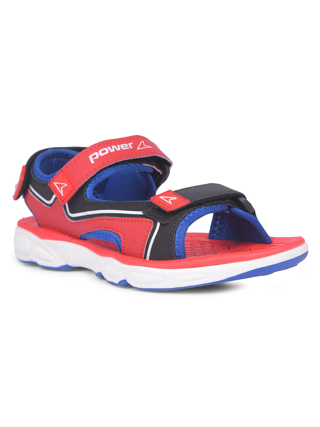 Power Boy's Blue Velcro Strap Sporty Sandal - Blue - View 1