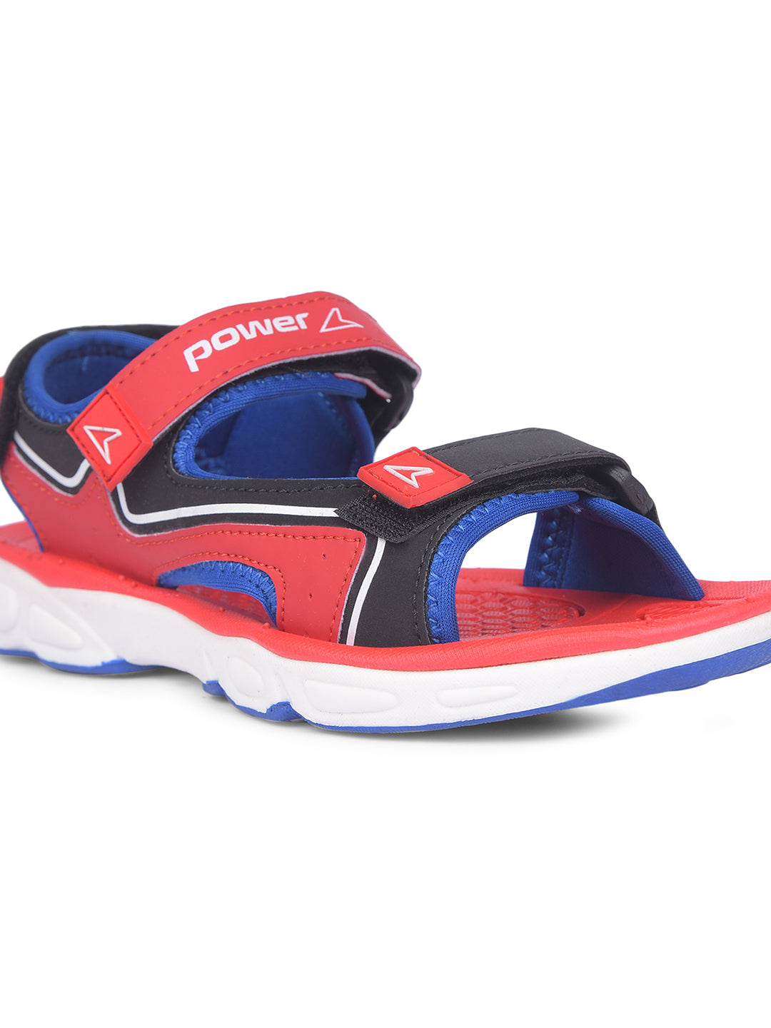 Power Boy's Blue Velcro Strap Sporty Sandal - Blue - View 5