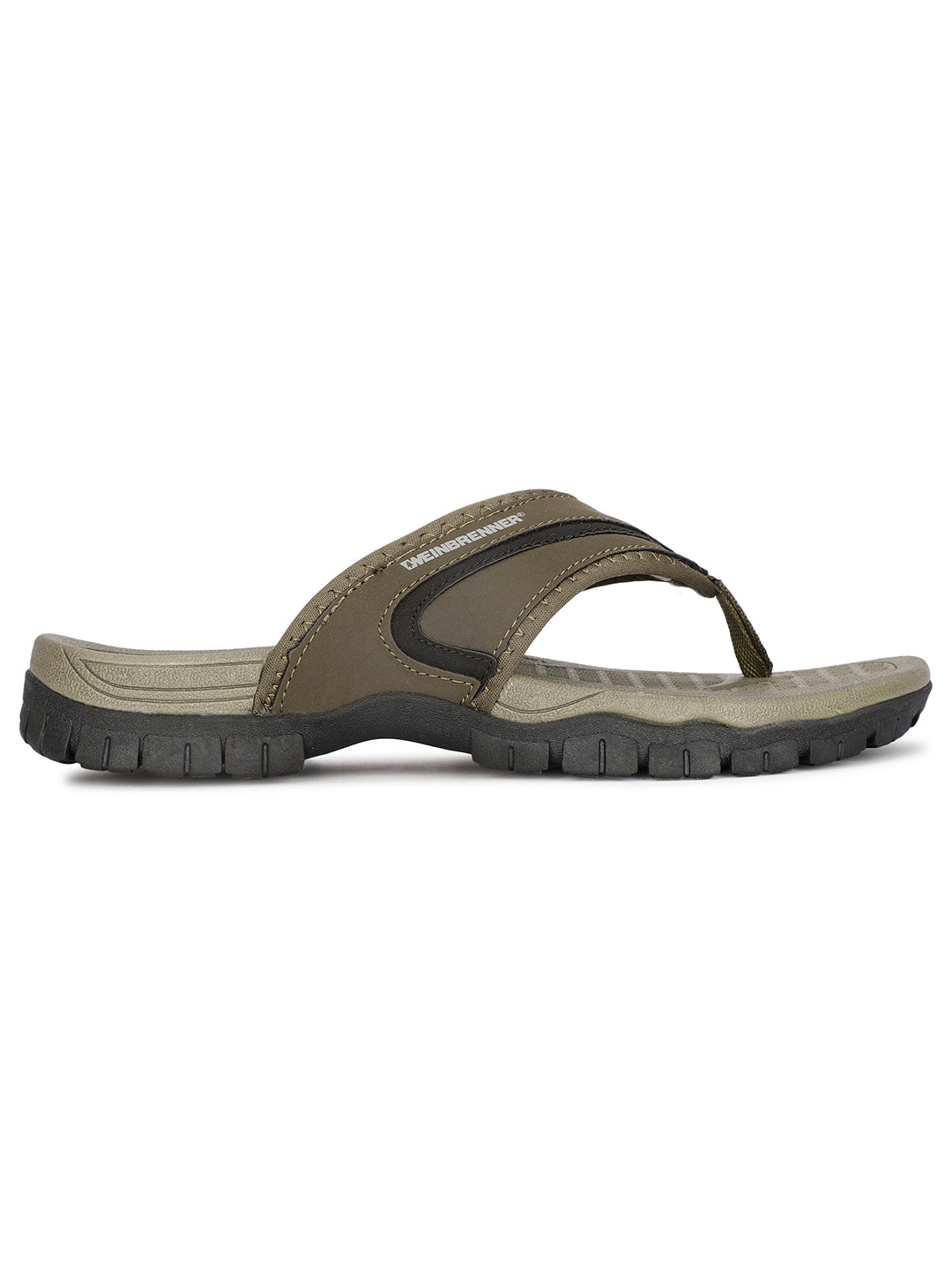Weinbrenner Boy's Olive Casual Flip-Flop - Olive - View 2