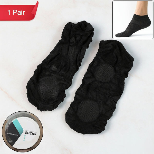 No-Show Liner Socks with Anti-Slip Heel Grip – Ultra-Thin, Breathable & Stretchy Casual Socks for Daily Wear (1 Pair)