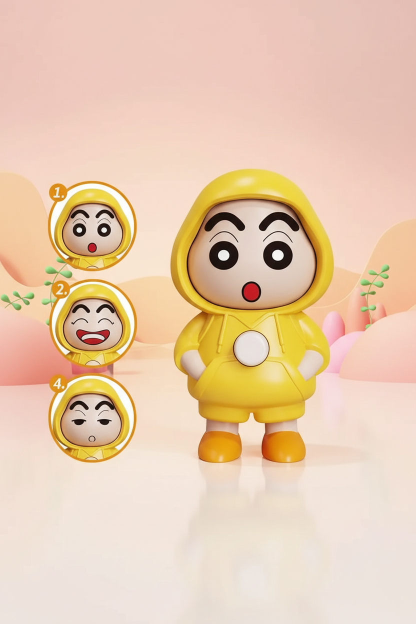 3D Face Changing Cartoon Keychain Cute Expression-Changing Character Key Holder for Bags, Cars & Gifts Fun Toy Keychain for Kids & Adults Deals Zone